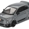 ABARTH 595 #49 "LB-Works x Abas Works" Gray Limited Edition 1/64 Diecast Model Car by Mini GT