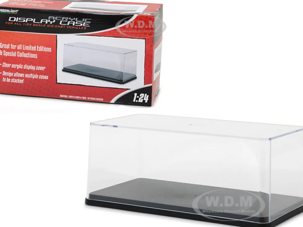 Acrylic Display Show Case Plastic Base 1/24 Scale Models Greenlight 55024