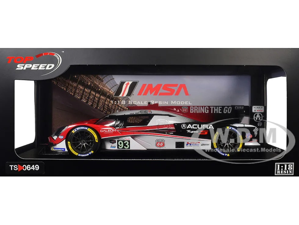 Acura ARX-06 #93 Alex Palou - Renger van der Zande - Nick Yelloly "Acura Meyer Shank Racing" 3rd Place GTP IMSA "12 Hours of Sebring" (2025) 1/18 Model Car by Top Speed