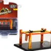 Adjustable Four-Post Lift ArmorAll Orange Yellow Four-Post Lifts Series 4 1/64 Diecast Model Greenlight 16150A