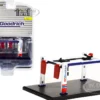 Adjustable Four-Post Lift BFGoodrich White Red Four-Post Lifts Four-Post Lifts Series 4 1/64 Diecast Model Greenlight 16150B
