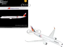 Airbus A350-1000 Commercial Aircraft with Flaps Down "Philippine Airlines" (RP-C3510) White with Tail Graphics "Gemini 200" Series 1/200 Diecast Model Airplane by GeminiJets