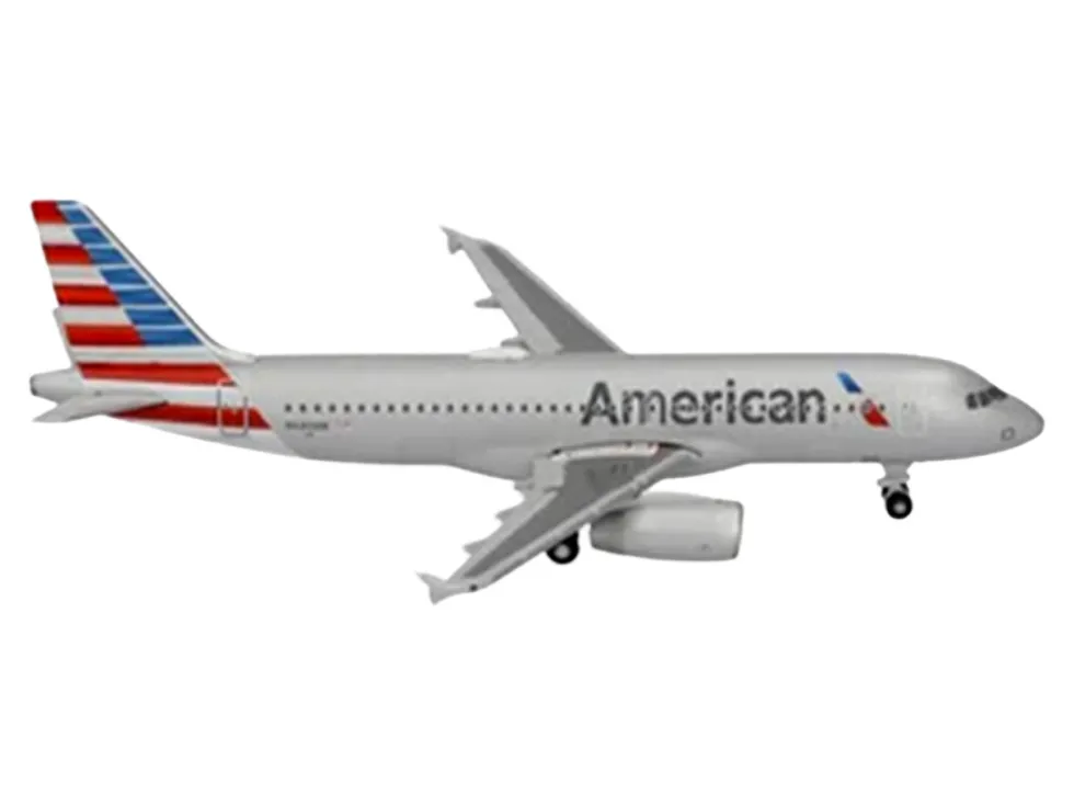 Airbus A320 Commercial Aircraft "American Airlines" (N680AW) Silver with Blue and Red Tail 1/500 Diecast Model Airplane by Herpa