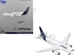 Airbus A319-100 Commercial Aircraft "Lufthansa" (D-AIBF) White with Dark Blue Tail 1/400 Diecast Model Airplane by GeminiJets