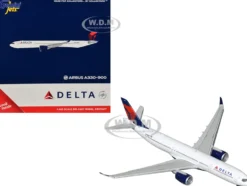 Airbus A330-900 Commercial Aircraft "Delta Air Lines" (N408DX) White with Red and Blue Tail 1/400 Diecast Model Airplane by GeminiJets