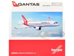 Airbus A220-300 Commercial Aircraft "QantasLink" (VH-X4B) White with Red Tail 1/200 Diecast Model Airplane by Herpa