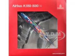 Airbus A380-800 Commercial Aircraft "Emirates Airlines - Destination Dubai" (A6-EES) Blue with Graphics 1/400 Diecast Model Airplane by GeminiJets