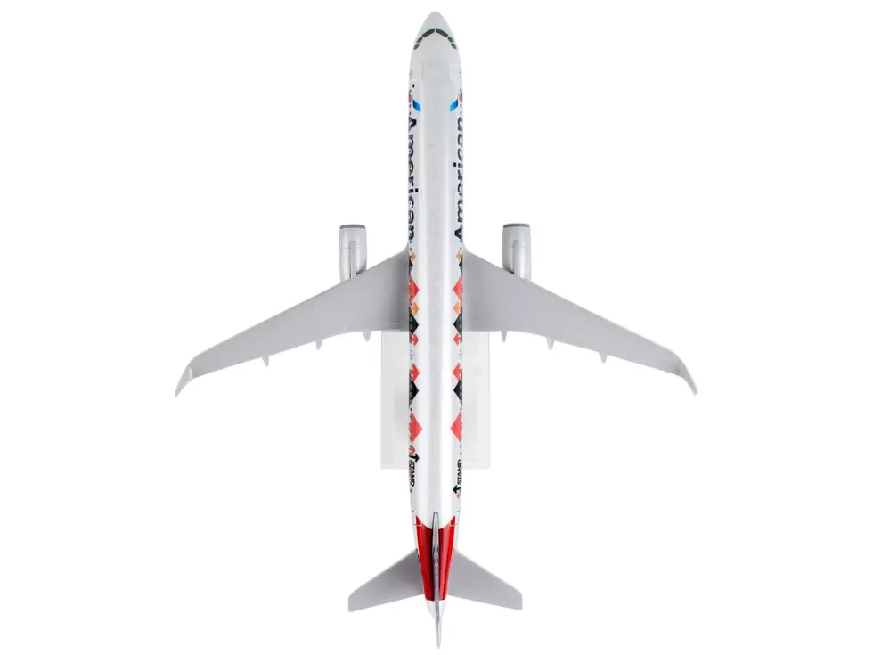 Airbus A321 Commercial Aircraft "American Airlines - Stand Up To Cancer" (N162AA) Gray with Graphics (Snap-Fit) 1/150 Plastic Model by Skymarks