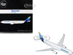 Airbus A330-300 Commercial Aircraft "Discover Airlines" (D-AIKK) White with Blue Tail "Gemini 200" Series 1/200 Diecast Model Airplane by GeminiJets