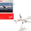 Airbus A220-100 Commercial Aircraft "Swiss International Air Lines" (HB-JBH) White with Red Tail 1/200 Diecast Model Airplane by Herpa