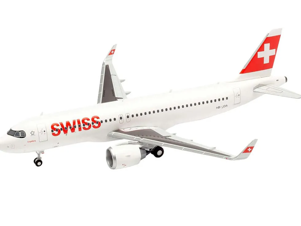 Airbus A220-100 Commercial Aircraft "Swiss International Air Lines" (HB-JBH) White with Red Tail 1/200 Diecast Model Airplane by Herpa