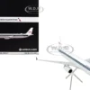 Airbus A321 Commercial Aircraft "American Airlines - Allegheny" (N579UW) White with Blue Stripes "Gemini 200" Series 1/200 Diecast Model Airplane by GeminiJets
