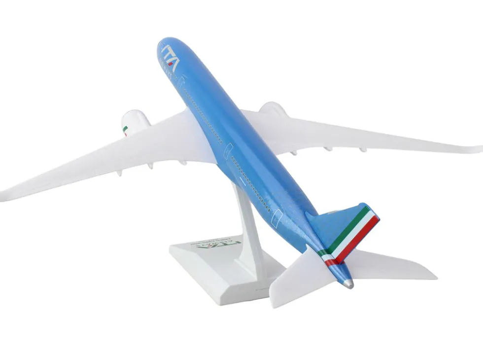 Airbus A350-900 Commercial Aircraft "ITA Airways" Blue with Striped Tail (Snap-Fit) 1/200 Plastic Model by Skymarks
