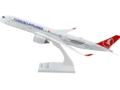 Airbus A350-900 Commercial Aircraft "Turkish Airlines" (TC-LGJ) White with Red Tail (Snap-Fit) 1/200 Plastic Model by Skymarks