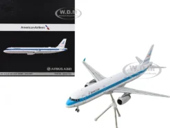 Airbus A321 Commercial Aircraft "American Airlines - Piedmont" (N581UW) White with Blue Stripes "Gemini 200" Series 1/200 Diecast Model Airplane by GeminiJets