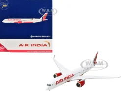 Airbus A350-900 Commercial Aircraft "Air India" (VT-JRH) White with Tail Graphics 1/400 Diecast Model Airplane by GeminiJets