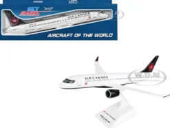 Airbus A220-300 Commercial Aircraft "Air Canada" (C-GROV) White with Black Tail (Snap-Fit) 1/100 Plastic Model by Skymarks