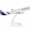 Airbus A220-300 Commercial Aircraft "Airbus" (C-FFDO) White with Blue Tail (Snap-Fit) 1/100 Plastic Model by Skymarks