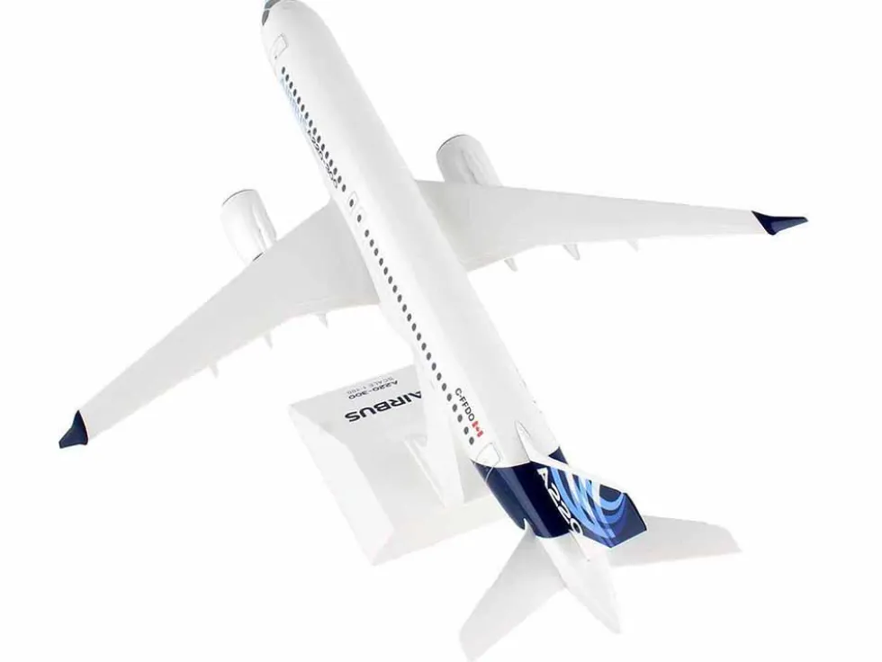 Airbus A220-300 Commercial Aircraft "Airbus" (C-FFDO) White with Blue Tail (Snap-Fit) 1/100 Plastic Model by Skymarks