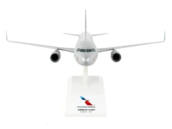 Airbus A321 Commercial Aircraft "American Airlines - Medal of Honor" (N167AN) Gray with Red and Blue Tail (Snap-Fit) 1/150 Plastic Model by Skymarks