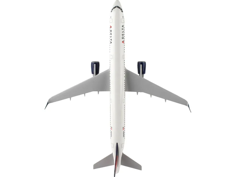 Airbus A321 Commercial Aircraft "Delta Air Lines" (N301DN) White with Red and Blue Tail (Snap-Fit) 1/150 Plastic Model by Skymarks
