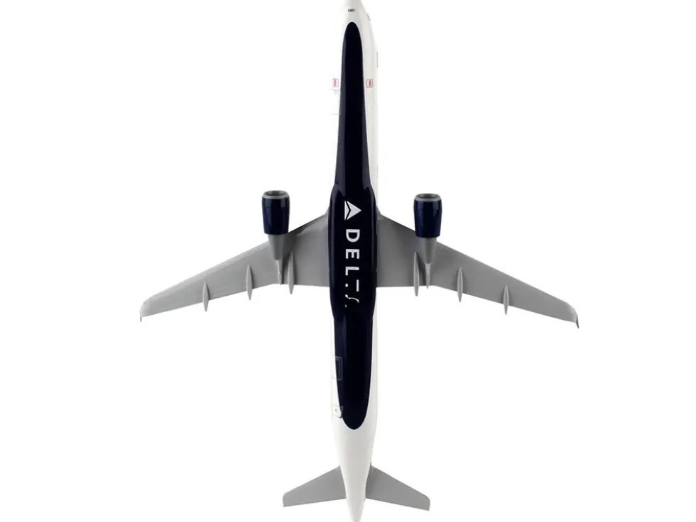 Airbus A321 Commercial Aircraft "Delta Air Lines" (N301DN) White with Red and Blue Tail (Snap-Fit) 1/150 Plastic Model by Skymarks