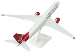 Airbus A330 900 Commercial Aircraft Virgin Atlantic G VJAZ Gray with Red Tail Snap Fit 1/200 Plastic Model Skymarks SKR1130