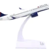 Airbus A220 300 Commercial Aircraft Delta Air Lines N301DU White with Red and Blue Tail Snap Fit 1/200 Plastic Model Skymarks SKR1091