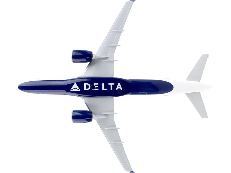 Airbus A220 300 Commercial Aircraft Delta Air Lines N301DU White with Red and Blue Tail Snap Fit 1/200 Plastic Model Skymarks SKR1091