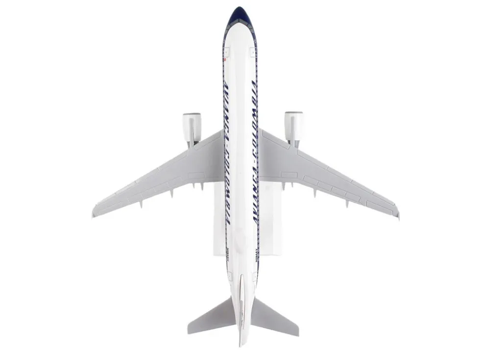 Airbus A320 Commercial Aircraft with Landing Gear Avianca Colombia N284AV White and Gray with Blue Stripes Snap Fit 1/150 Plastic Model Skymarks SKR1033