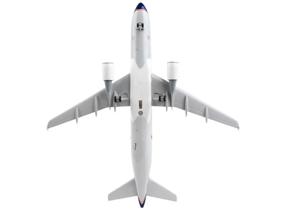 Airbus A320 Commercial Aircraft with Landing Gear Avianca Colombia N284AV White and Gray with Blue Stripes Snap Fit 1/150 Plastic Model Skymarks SKR1033