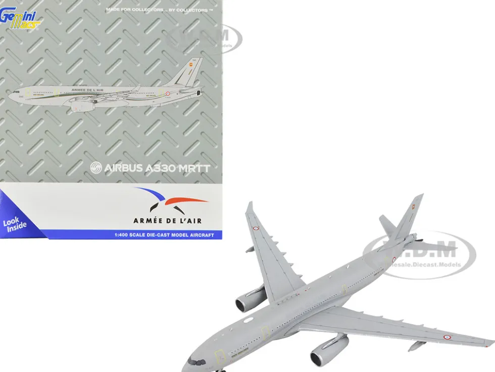 Airbus A330 MRTT Tanker Aircraft Armee de l Air French Air Force Gray Gemini Macs Series 1/400 Diecast Model Airplane GeminiJets GM105