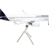 Airbus A320neo Commercial Aircraft Lufthansa LoveHansa White with Blue Tail Gemini 200 Series 1/200 Diecast Model Airplane GeminiJets G2DLH1198