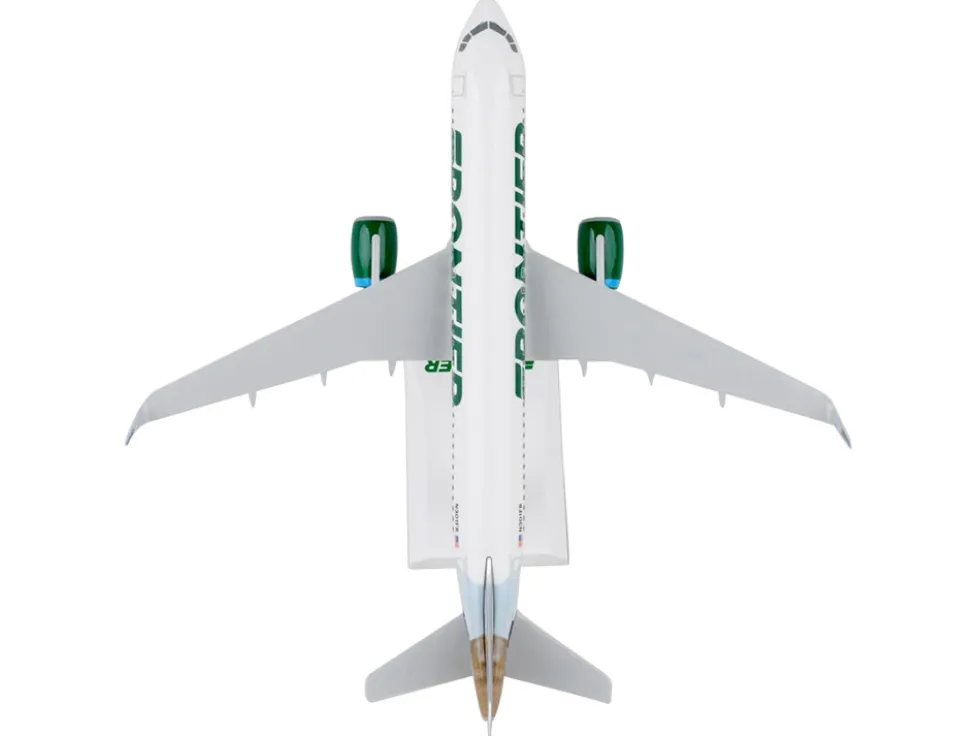 Airbus A320neo Commercial Aircraft "Frontier Airlines - Wilbur the Whitetail" (N301FR) White with Tail Graphics (Snap-Fit) 1/150 Plastic Model by Skymarks