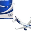 Airbus A321neo Commercial Aircraft "Delta Air Lines 100 Years" (N589DT) White and Blue with Stripes 1/400 Diecast Model Airplane by GeminiJets
