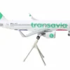 Airbus A320neo Commercial Aircraft "Transavia Airlines" (F-GNEO) White with Green Tail "Gemini 200" Series 1/200 Diecast Model Airplane by GeminiJets