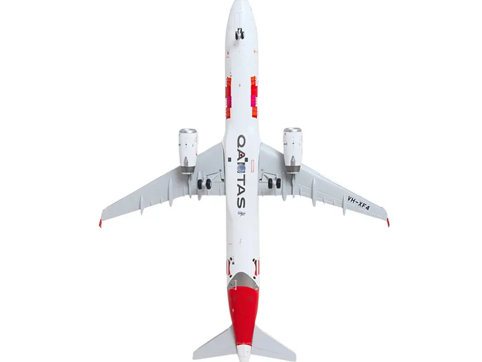 Airbus A321P2F Commercial Aircraft "Qantas Freight - Santa’s Freight" (VH-XF4) White with Graphics and Red Tail "Gemini 200" Series 1/200 Diecast Model Airplane by GeminiJets