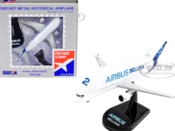 Airbus A300 600ST Beluga Commercial Aircraft Beluga ST Fleet Aircraft #2 1/400 Diecast Model Airplane Postage Stamp PS5822-1