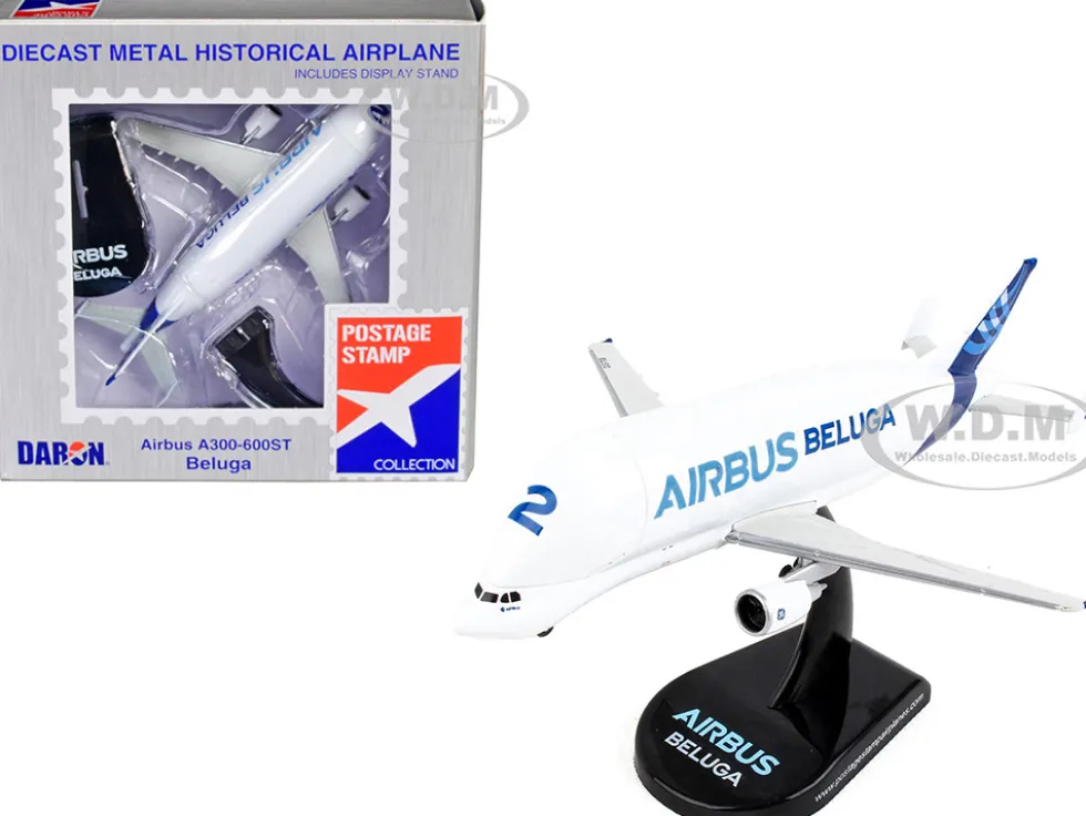 Airbus A300 600ST Beluga Commercial Aircraft Beluga ST Fleet Aircraft #2 1/400 Diecast Model Airplane Postage Stamp PS5822-1