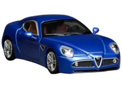 2008 Alfa Romeo 8C Competizione Blue Metallic 1/64 Diecast Model Car by MotorHelix