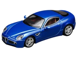 2008 Alfa Romeo 8C Competizione Blue Metallic 1/64 Diecast Model Car by MotorHelix