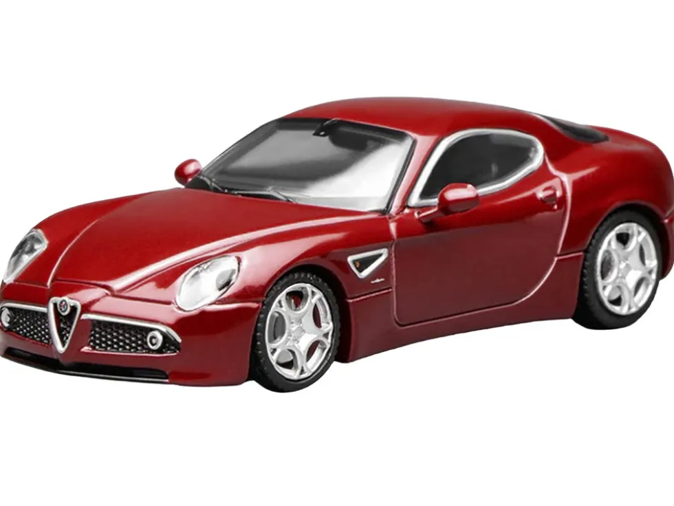 2008 Alfa Romeo 8C Competizione Competition Red Metallic 1/64 Diecast Model Car by MotorHelix