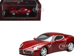 2008 Alfa Romeo 8C Competizione Competition Red Metallic 1/64 Diecast Model Car by MotorHelix
