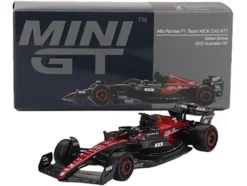 Alfa Romeo C43 #77 Valtteri Bottas "Alfa Romeo F1 Team Kick" Formula One F1 "Australian GP" (2023) Limited Edition 1/64 Diecast Model Car by Mini GT