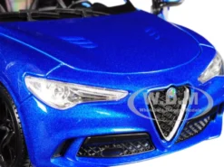 Alfa Romeo Stelvio Quadrifoglio Blue 1/24 Diecast Model Car Bburago 21086