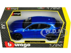Alfa Romeo Stelvio Quadrifoglio Blue 1/24 Diecast Model Car Bburago 21086