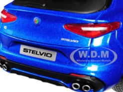 Alfa Romeo Stelvio Quadrifoglio Blue 1/24 Diecast Model Car Bburago 21086