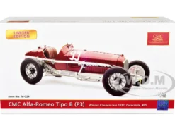 Alfa Romeo Tipo B P3 #95 Rudolf Caracciola Winner Klausen Race 1932 Limited Edition to 1000 pieces Worldwide 1/18 Diecast Model Car CMC M-224