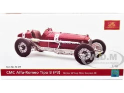 Alfa Romeo Tipo B P3 #8 Tazio Nuvolari Winner Italian Grand Prix 1932 1/18 Diecast Model Car CMC M-219