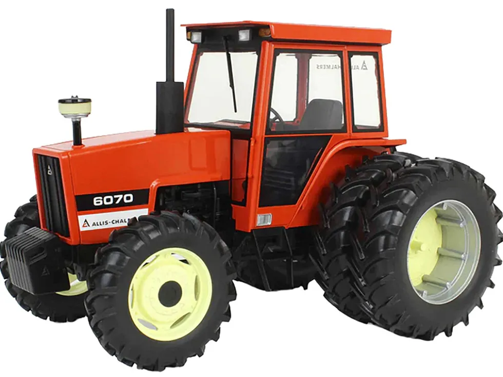 Allis Chalmers 6070 Tractor with Cab and Dual Wheels Orange "Classic Series" 1/16 Diecast Model by SpecCast